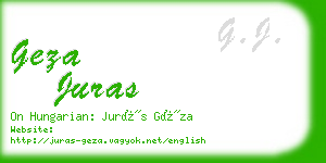 geza juras business card